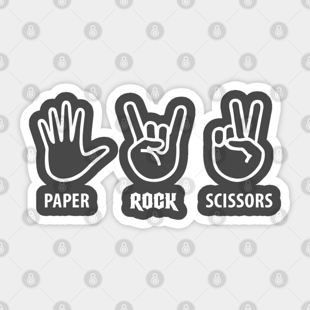 Paper Rock Scissors Game Funny Design Sticker by TopTeesShop